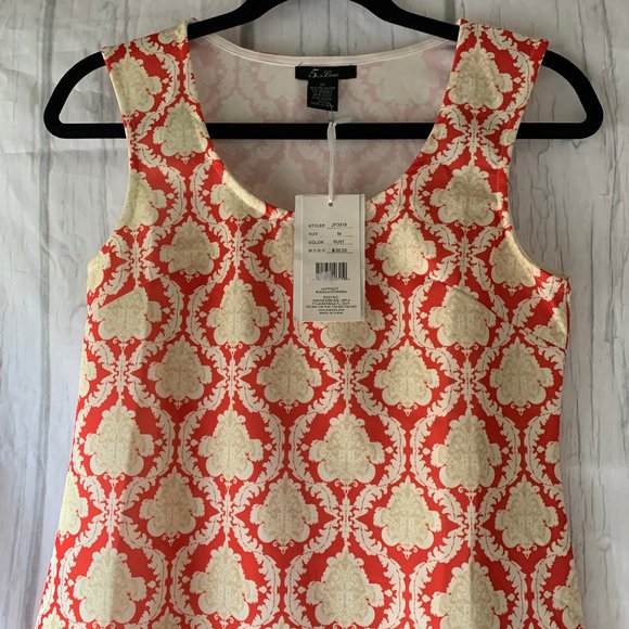5th & Love Sleeveless Damask Pattern Shift Dress M - Picture 3 of 10